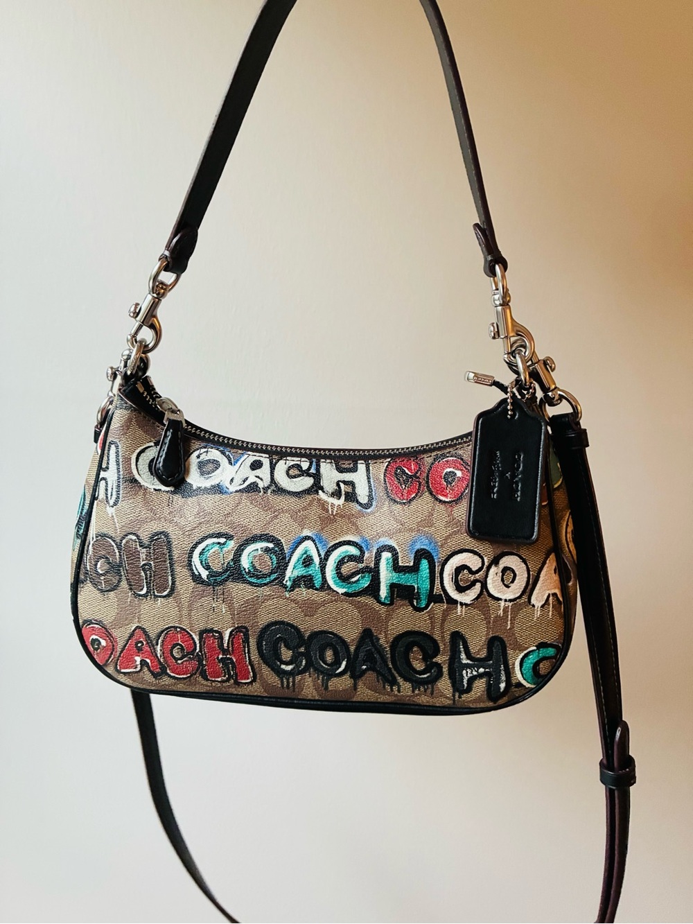 Coach X Mint + Serf Teri Shoulder Crossbody Bag, Graffiti, CM096 - Picture 10 of 14